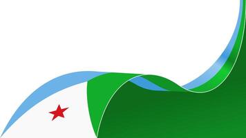 waving djibouti flag background with copy space for text. djibouti national day vector