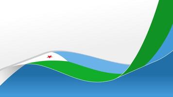 wavy djibouti flag background with copy space for text. djibouti national day vector