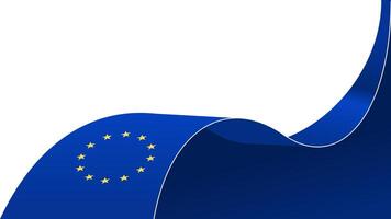 waving flag of European Union background with copy space for text. international day vector