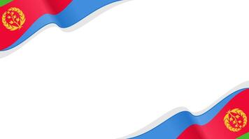 wavy eritrea flag frame background with copy space for text. eritrea national day vector