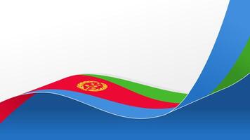 wavy eritrea flag background with copy space for text. eritrea national day vector
