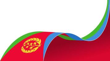 waving eritrea flag background with copy space for text. eritrea national day vector