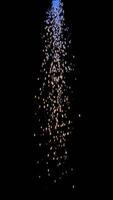 Sparkles Of Fault Bulb Light On Roof Falling Down On Black Background video