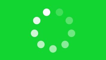 Loading indicator animation on green background video