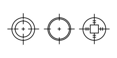 Collection of target focus and aim icons vector