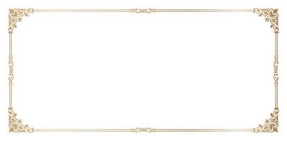 decorative corner element Elegant Gold Ornate Frame border on a white backgrounds for Certificates and Invitations, certificate of completion template, Presentations, User interface ads, collages vector