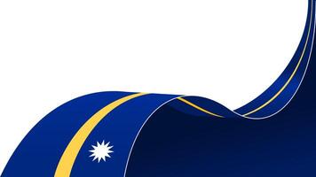 waving flag of Nauru background with copy space for text. Nauru national day vector