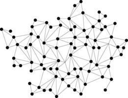 Geometric Network Structure on White Background vector
