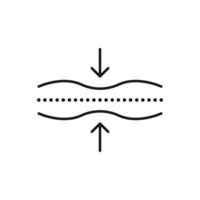 elastic icon, line sign - illustration eps10 vector