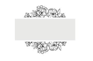 Azalea flower frame top and bottom vector