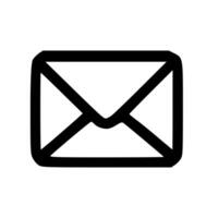 An email envelope icon on a white background vector