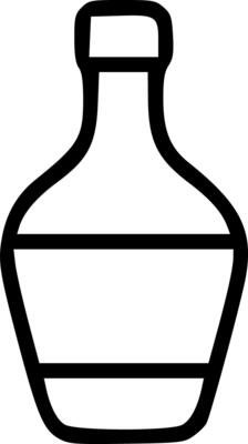 Outline Handdrawn Bottle Drink Alcohol Beverage Icon
