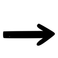 Outline Handdrawn Simple Arrow Direction Shape Icon vector