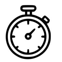 Outline Handdrawn Stopwatch Clock Timer Icon Element vector