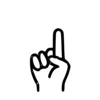 Outline Handdrawn Finger Gesture vector