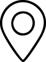 Outline Handdrawn Location Pin Point Marker Icon vector