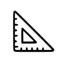 Outline Handdrawn Triangle Ruler Icon Style vector