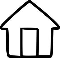 Outline Handdrawn Home Simple Shape Icon Illustration vector