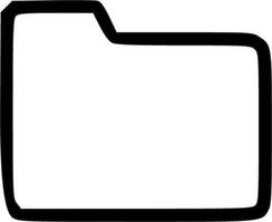 Outline Handdrawn Folder Icon for Computer Documents vector