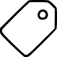 Outline Handdrawn Blank Tag Shape Icon Design vector