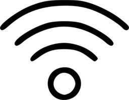 Outline Handdrawn Wifi Signal Wave Connectivity Icon Shape vector