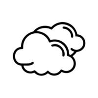 Outline Handdrawn Cloud Icon Weather Element Illustration vector