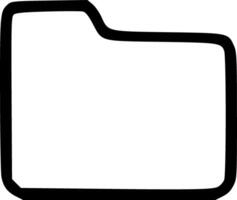 Outline Handdrawn Folder Document File Shape Icon vector