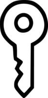 Outline Handdrawn Key Access Symbol Icon Design vector