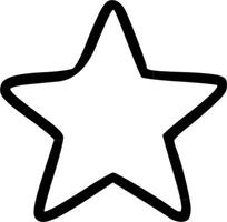 Outline Handdrawn Star Shape Icon Simple Illustration vector