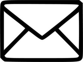 Outline Handdrawn Envelope Mail Communication Icon Symbol vector
