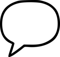 Outline Handdrawn Speech Bubble Talk Communication Icon Design vector