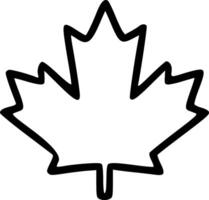 Outline Handdrawn Maple Leaf Simple Botanical Icon vector