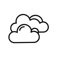 Outline Handdrawn Cloud Shape Icon Element Illustration vector