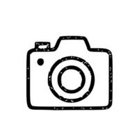 Outline Handdrawn Camera Lens Shape Icon Illustration vector