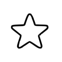 A star is drawn in black on a white background vector