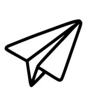 Outline Handdrawn Paper Airplane Icon vector