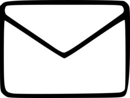Outline Handdrawn Envelope Symbol Communication Icon vector