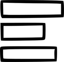 Outline Handdrawn Text Align Left Icon Shape Symbol vector