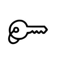 Outline Handdrawn Key Security Shape Icon Illustration vector