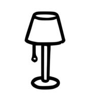 Outline Handdrawn Floor Lamp Light Fixture Icon Shape vector