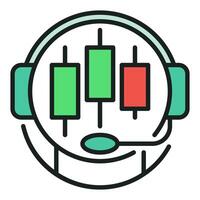 Cryptocurrency Trading Bot Crypto Automation Tools colored icon or symbol vector