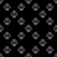 USDT Online Trading minimal seamless pattern with in outline style vector