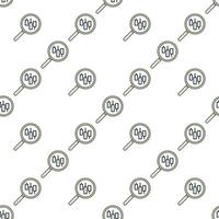 Magnifier with candlestick pattern searching seamless pattern in outline style vector