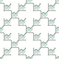 Uprising Candlestick Pattern Electronic trading thin line seamless pattern vector