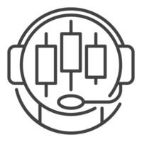 Crypto Trading Bot Online Automation Tools icon or sign in thin line style vector
