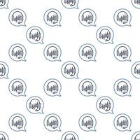 Automated Crypto Trading seamless pattern in outline style vector