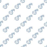 Algorithmic Trading Machine and Candlestick Chart linear seamless pattern vector