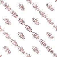 Stock and Crypto Trading Bot and Man Automation Tools outline seamless pattern vector