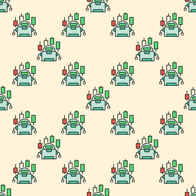Crypto Trading Bot Automation Tools colored seamless pattern