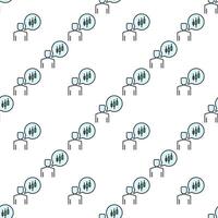 Man talking about trading colored seamless pattern vector